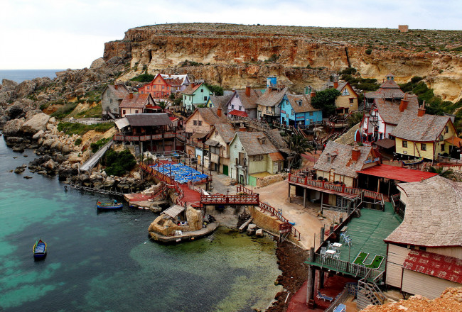 Обои картинки фото мальта, меллиеха, города, улицы, площади, набережные, берег, море, дома