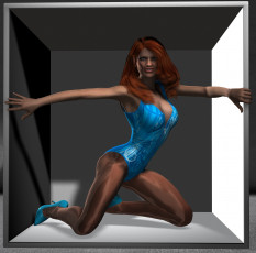 Картинка 3д+графика люди+ people взгляд девушка