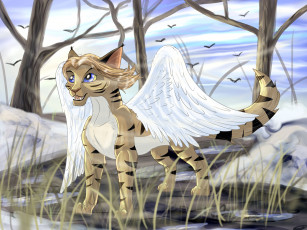 Картинка рисованные животные +сказочные +мифические зима лес