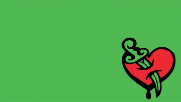 обоя рисованные, минимализм, сердечко