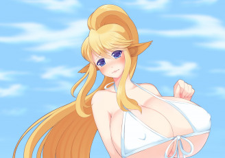 Картинка разное арты фон взгляд эльфийка