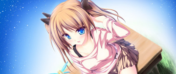 Картинка аниме unknown +другое девушка взгляд заколки фон