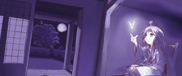 Картинка аниме unknown +другое кот окно магия фон взгляд девушка