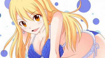 Картинка аниме fairy+tail взгляд девушка бикини фон heartfilia lucy