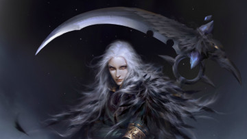 Картинка фэнтези люди коса парень арт