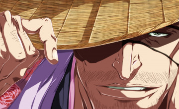 Картинка аниме bleach shunsui kyoraku шляпа взгляд