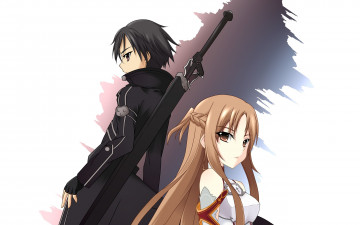 Картинка аниме sword+art+online девушка sao kirito kirigaya kazuto yuuki asuna sword art online