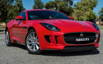 Картинка автомобили jaguar ягуар au-spec coupe f-type 2014
