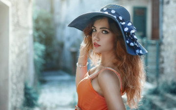 Картинка девушки -unsort+ лица +портреты взгляд шляпа модель
