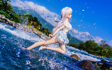 Картинка разное игрушки настроение природа игрушка кукла брызги вода