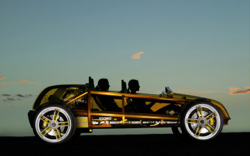 обоя swiss renspeed exasis, автомобили, rinspeed, девушки, силуэты, концепт, закат