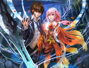 Картинка аниме guilty+crown корона греха парень девушка