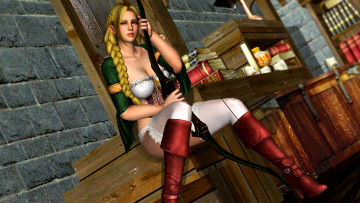 Картинка 3д+графика люди+ people фон взгляд девушка лук