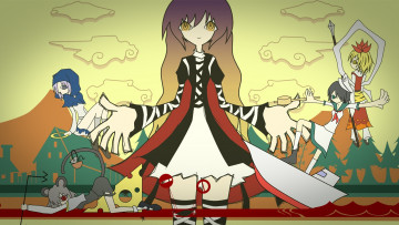 Картинка аниме bakemonogatari девушка фон взгляд