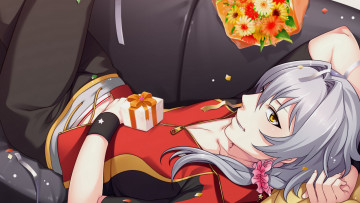 Картинка аниме idolm@ster парень букет