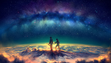 Картинка аниме unknown +другое млечный путь дети