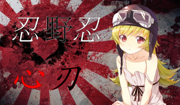 Картинка аниме bakemonogatari фон взгляд девушка