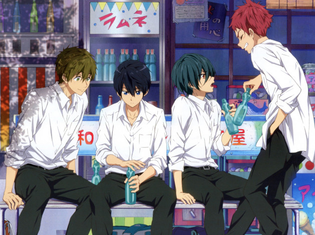 Обои картинки фото аниме, free, парни