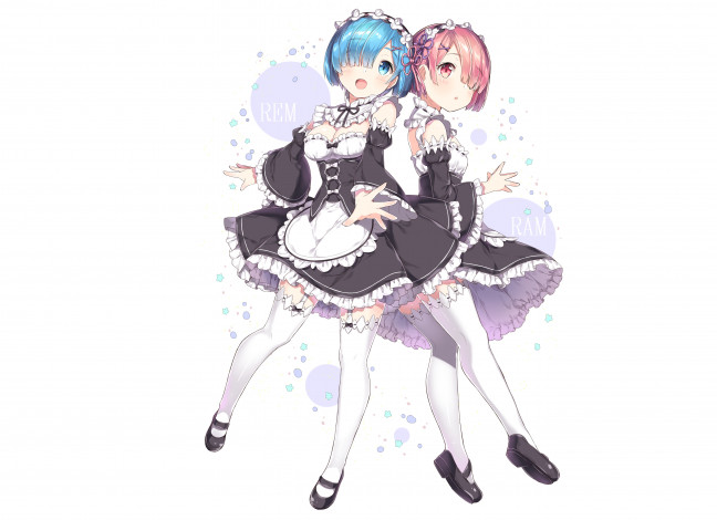 Обои картинки фото аниме, re,  zero kara hajimeru isekai seikatsu, рам, рем