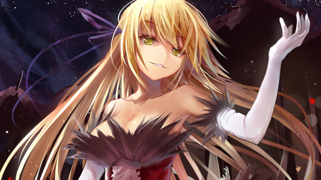 Обои картинки фото аниме, bakemonogatari, фон, взгляд, девушка