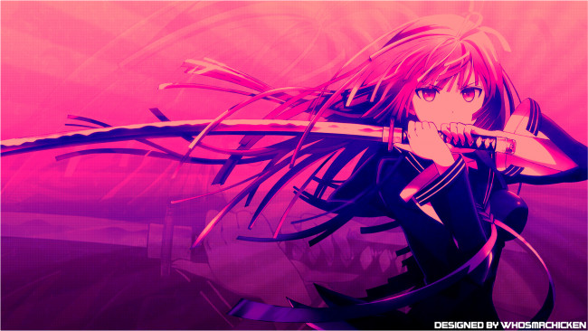 Обои картинки фото аниме, black bullet, чёрная, пуля