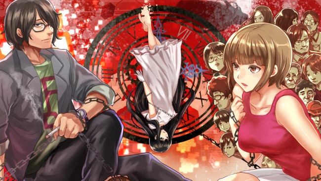 Обои картинки фото аниме, subete ga f ni naru, девушка, фон, взгляд