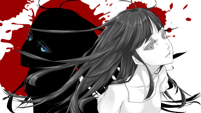 Обои картинки фото аниме, subete ga f ni naru, фон, девушка, взгляд