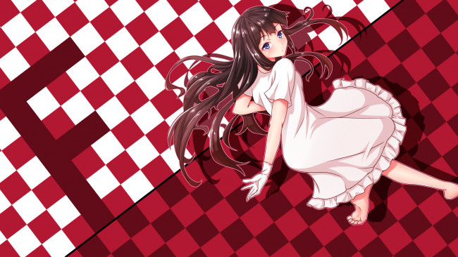 Обои картинки фото аниме, subete ga f ni naru, фон, взгляд, девушка