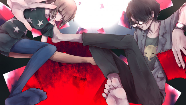 Обои картинки фото аниме, subete ga f ni naru, взгляд, девушка, фон