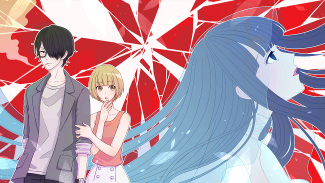 Обои картинки фото subete ga f ni naru, аниме, фон, девушка, взгляд