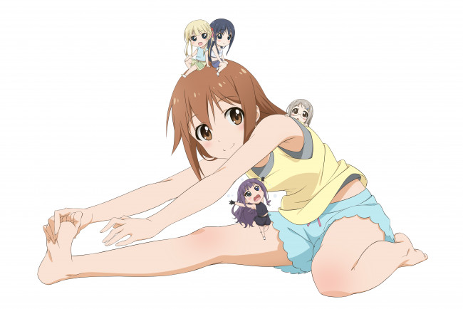 Обои картинки фото anitore,  ex, аниме, ani tore, взгляд, девушка, фон