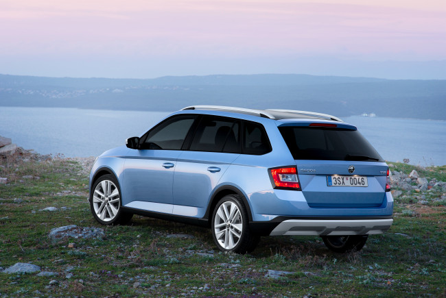 Обои картинки фото автомобили, skoda, fabia, combi, scoutline, nj, 2016г