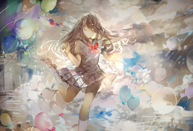 Обои картинки фото аниме, unknown,  другое, девушка