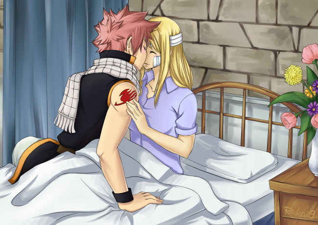 Обои картинки фото аниме, fairy tail, хвост, феи