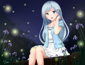 Картинка аниме idolm@ster взгляд девушка фон