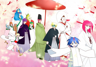Картинка аниме magi+the+labyrinth+of+magic персонажи