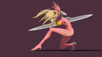 Картинка аниме evangelion взгляд девушка фон