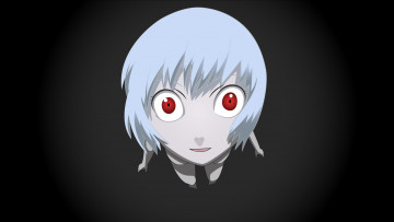 Картинка аниме evangelion взгляд фон девушка