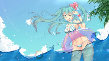 Картинка аниме vocaloid девушка