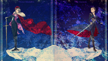 Картинка аниме yuri+on+ice парни