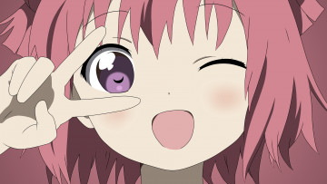 Картинка аниме yuru+yuri фон девушка взгляд