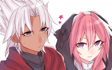 Картинка аниме fate stay+night девушка взгляд фон