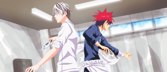 Обои картинки фото аниме, shokugeki no soma, двое