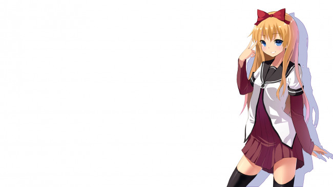 Обои картинки фото аниме, yuru yuri, фон, взгляд, девушка