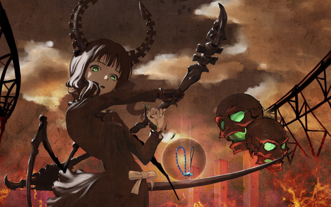 Обои картинки фото аниме, black rock shooter, девушка
