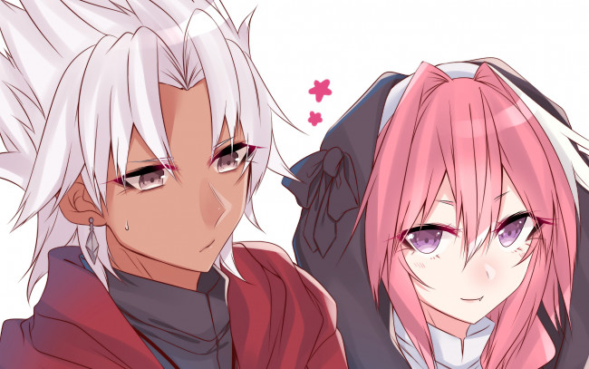 Обои картинки фото аниме, fate, stay night, девушка, взгляд, фон