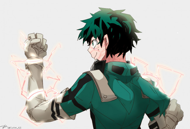 Обои картинки фото аниме, boku no hero academia, изуку