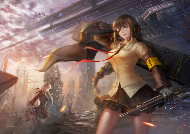 Обои картинки фото аниме, girls frontline, девушки