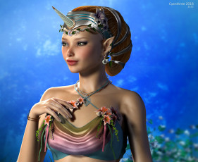 Картинка 3д+графика эльфы+ elves эльфийка взгляд фон