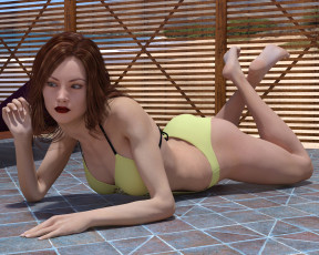 Картинка 3д+графика люди+ people девушка фон взгляд